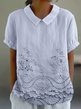 Lily | Floral Embroidered Shirt