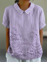 Lily | Floral Embroidered Shirt